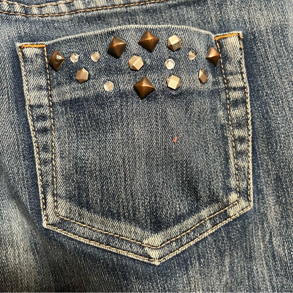 Inc Studded Denim Shorts 2 - Picture 9 of 9